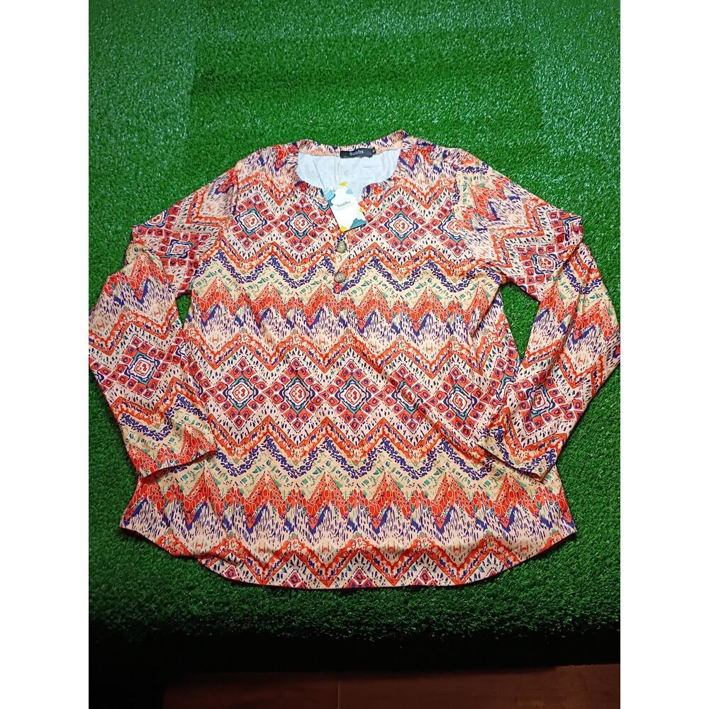 Sunbs Colorful Everyday Streetwear Top - Size Large NWT